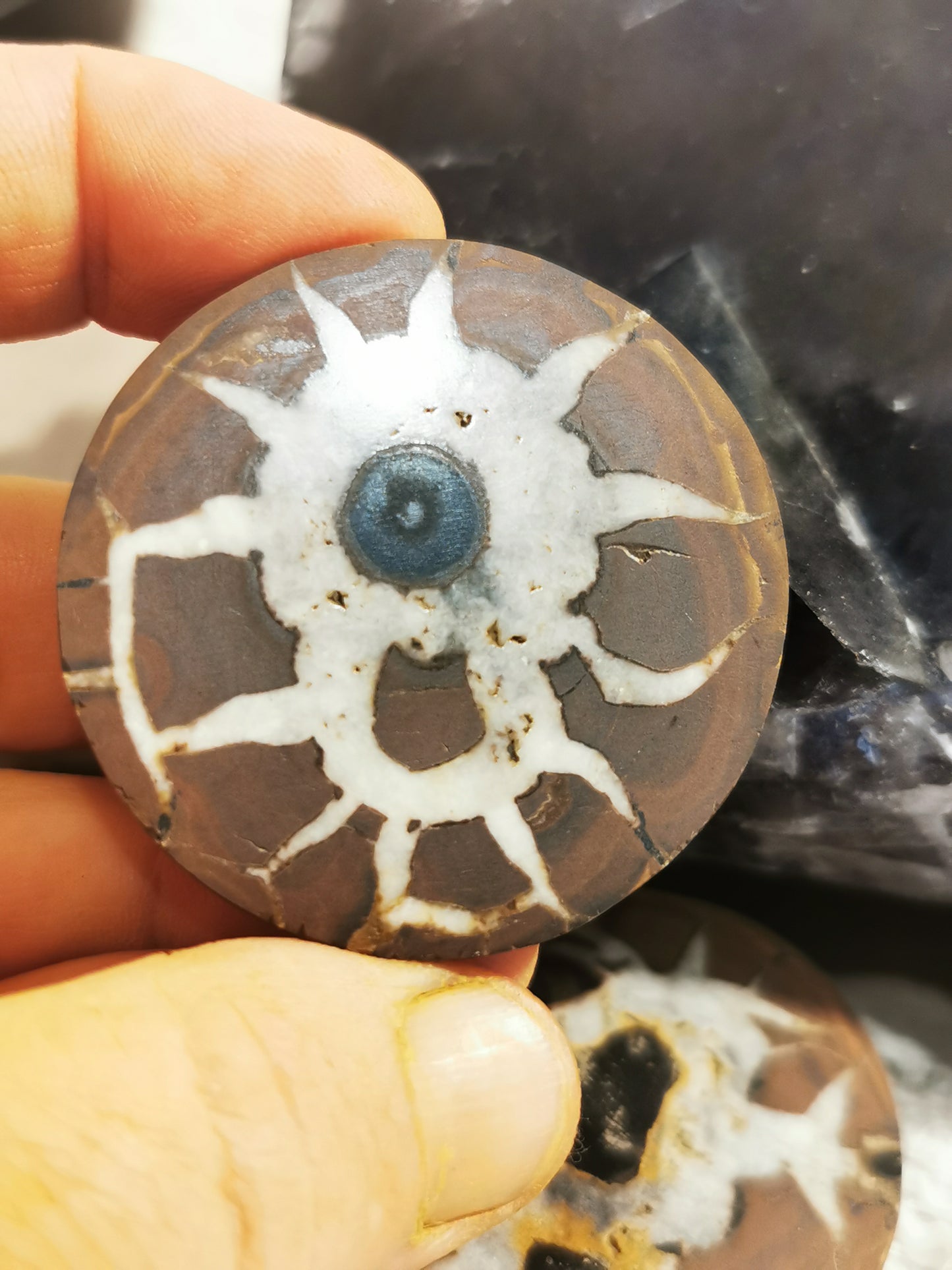 Pendule en septaria "au bon endroit"