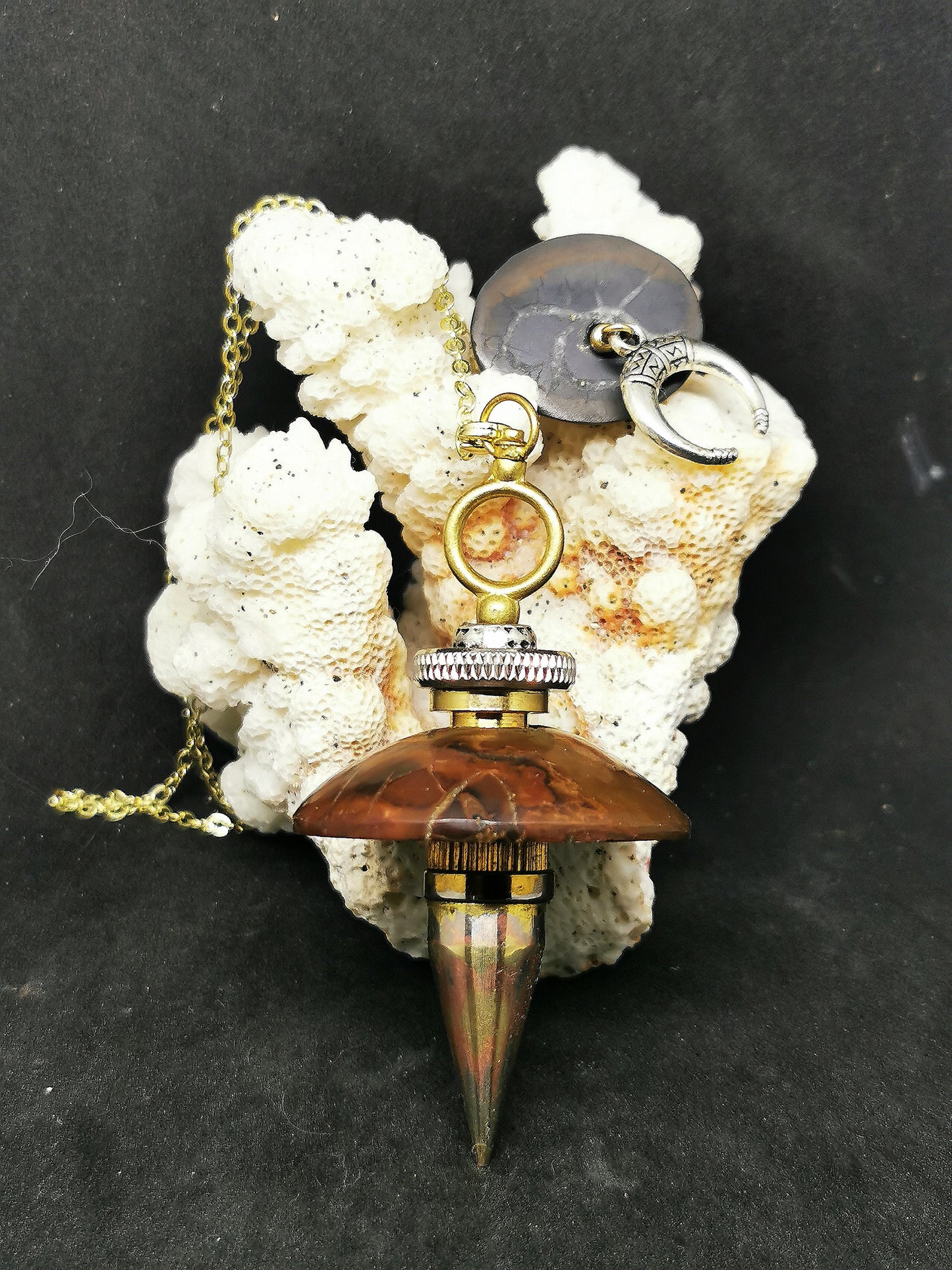 Pendule en septaria "bienveillance"
