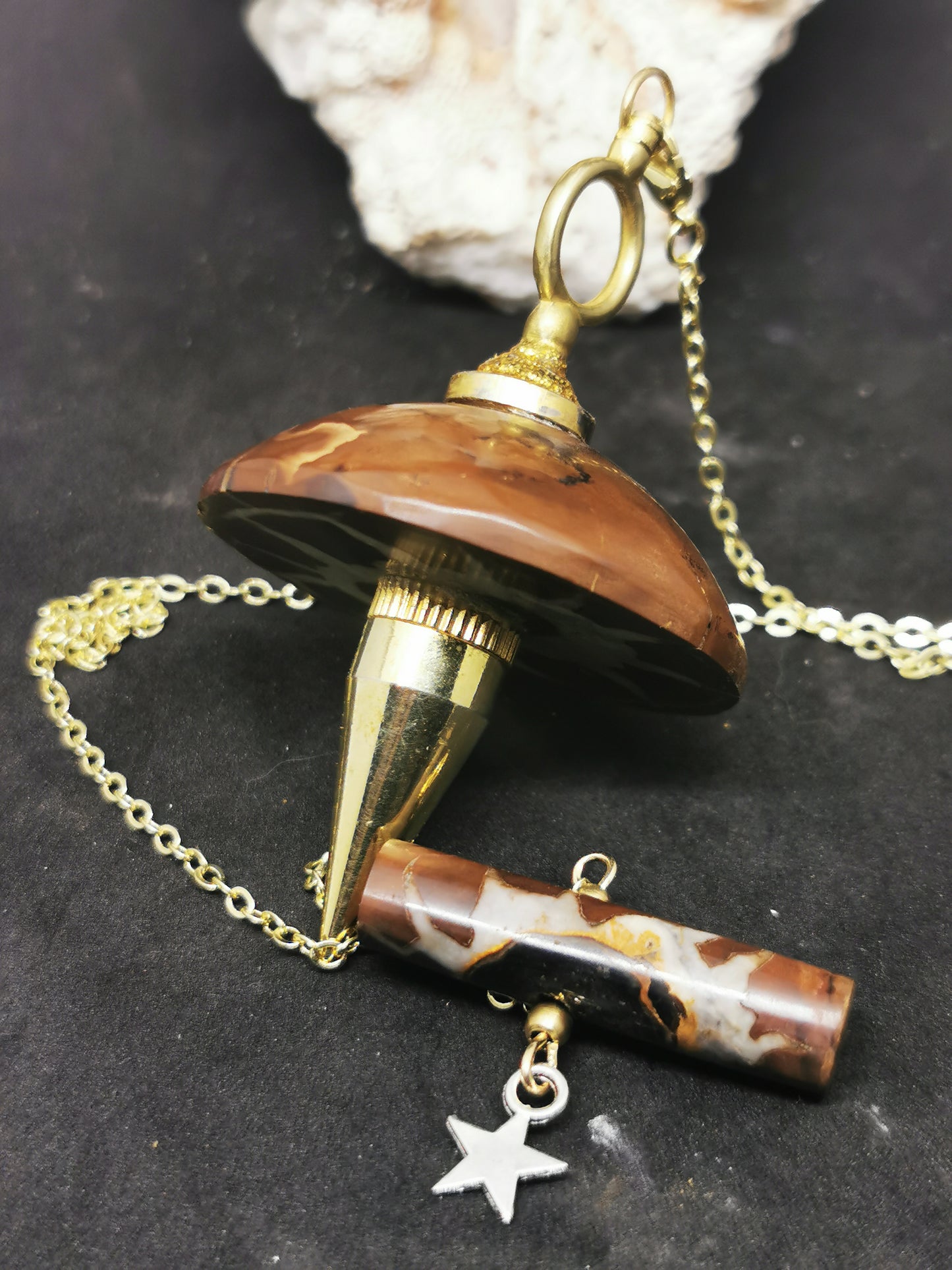 Pendule en septaria "au bon endroit"