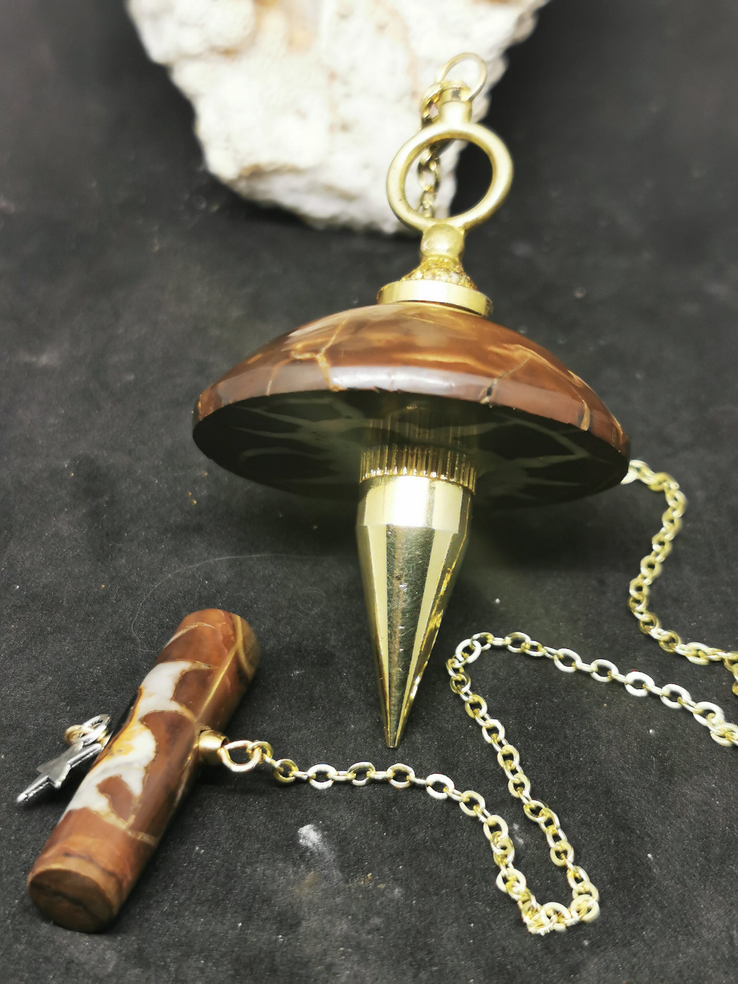 Pendule en septaria "au bon endroit"