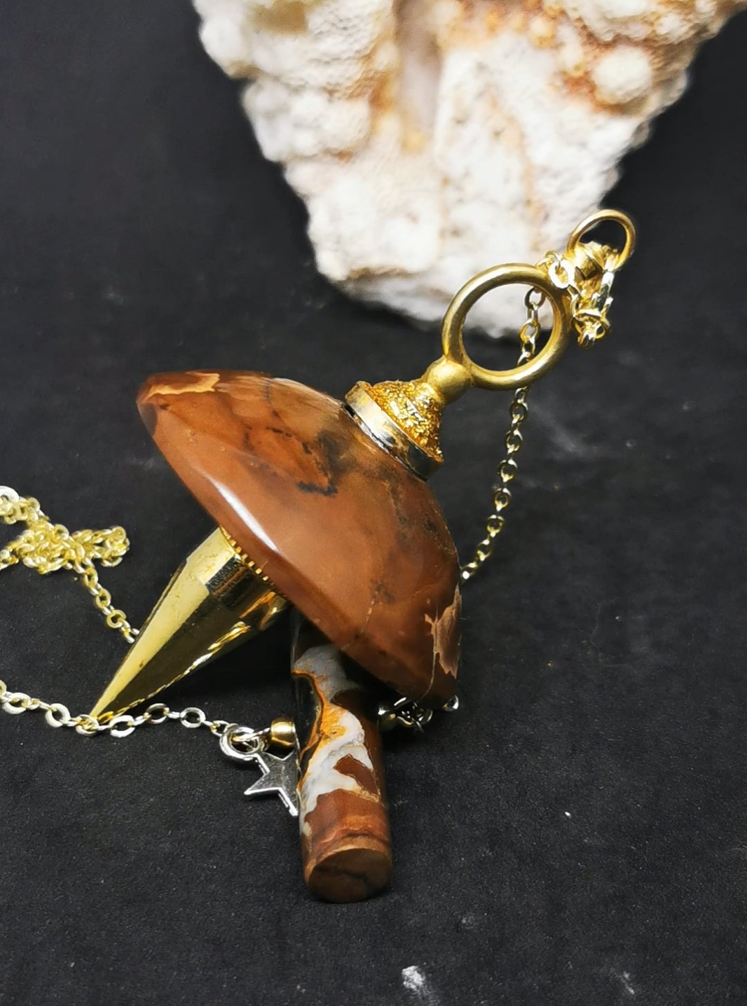 Pendule en septaria "au bon endroit"