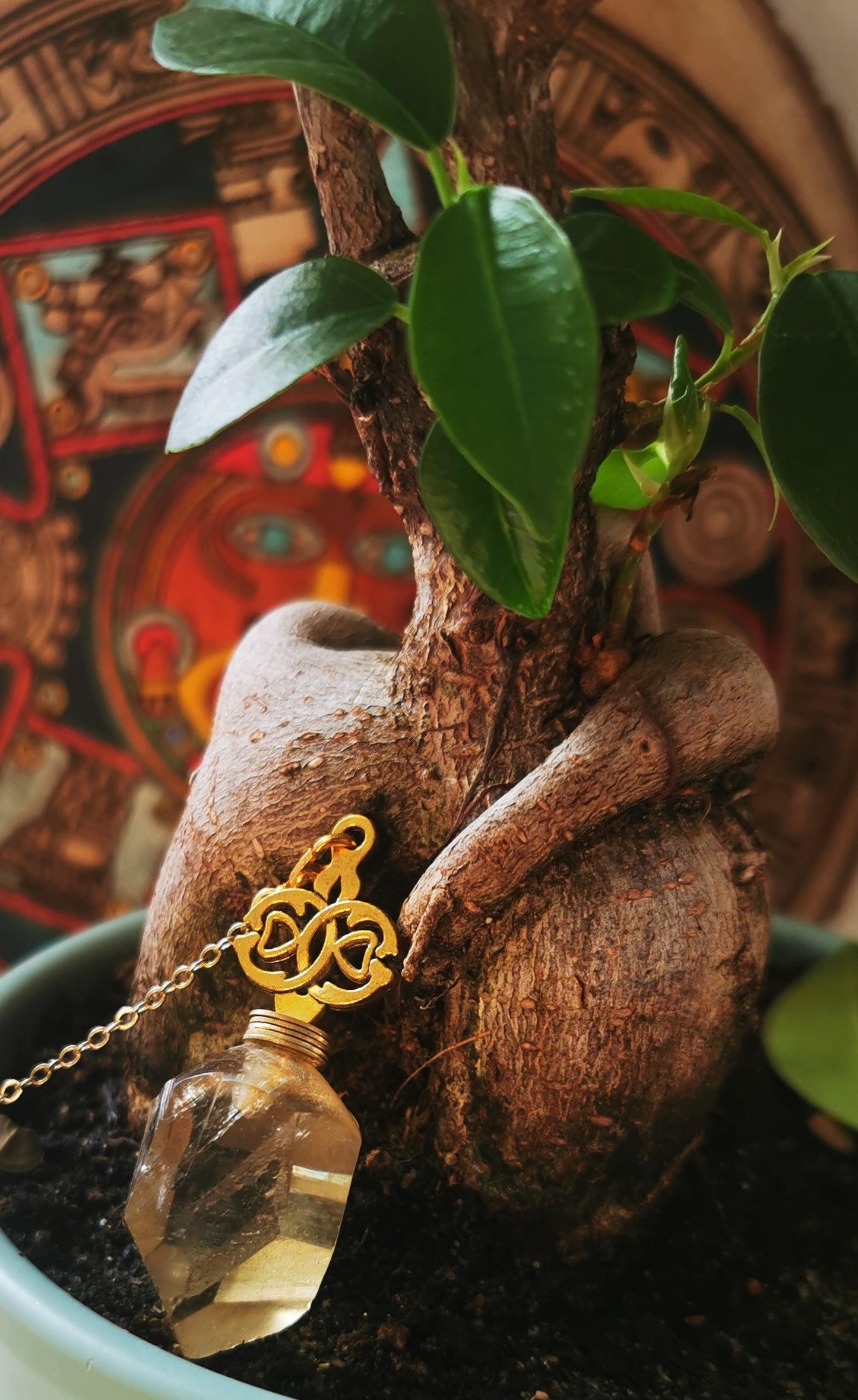 Citrine du Congo-pendule de radiesthesie