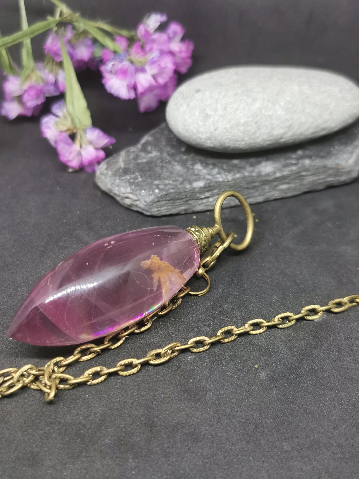 Fluorite de Seilles - pendule de radiesthésie.