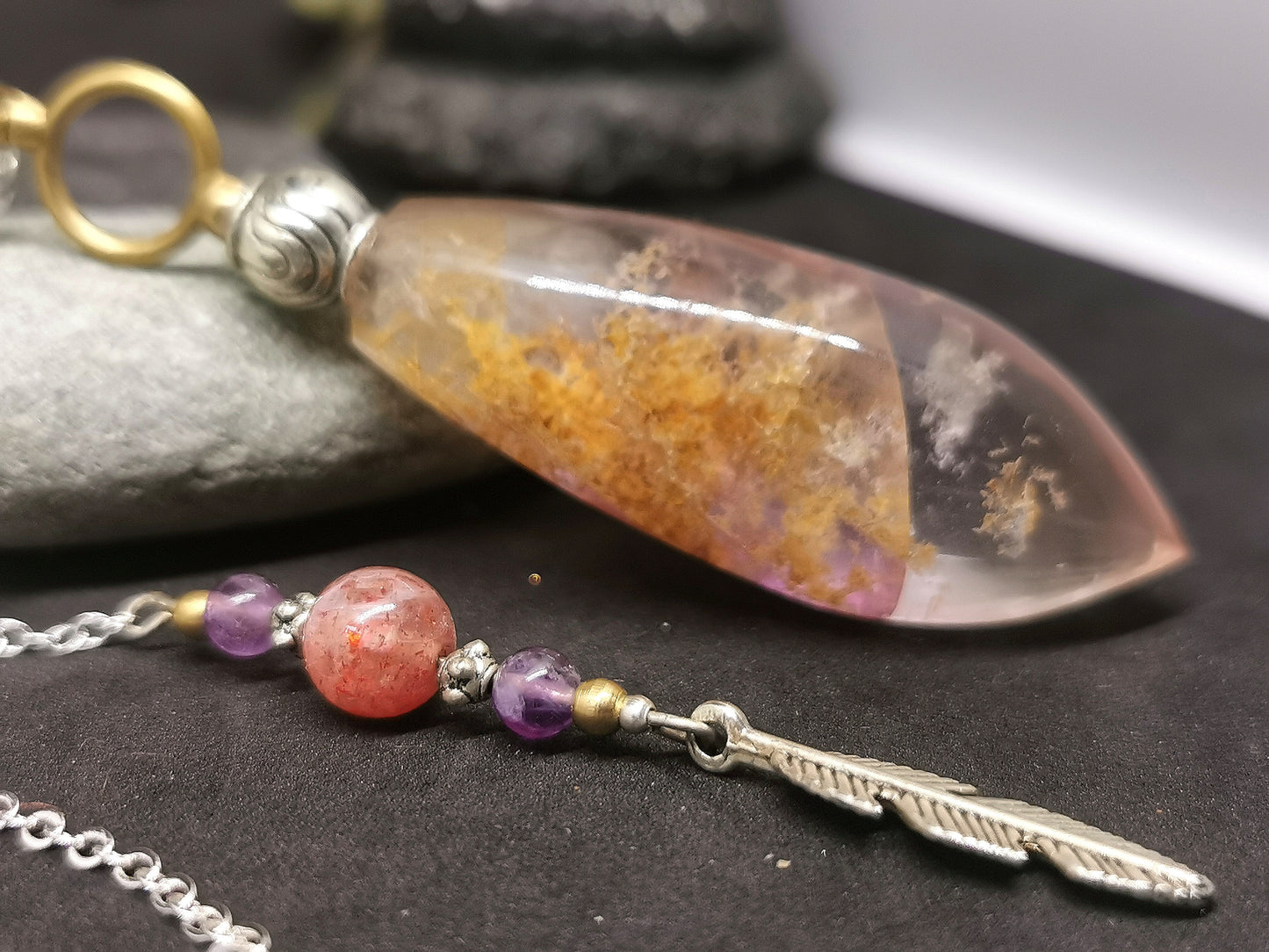 Fluorite de Seilles-pendule de radiesthésie