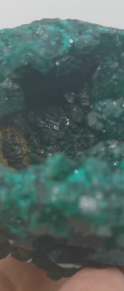 Géode de dioptase Congo.