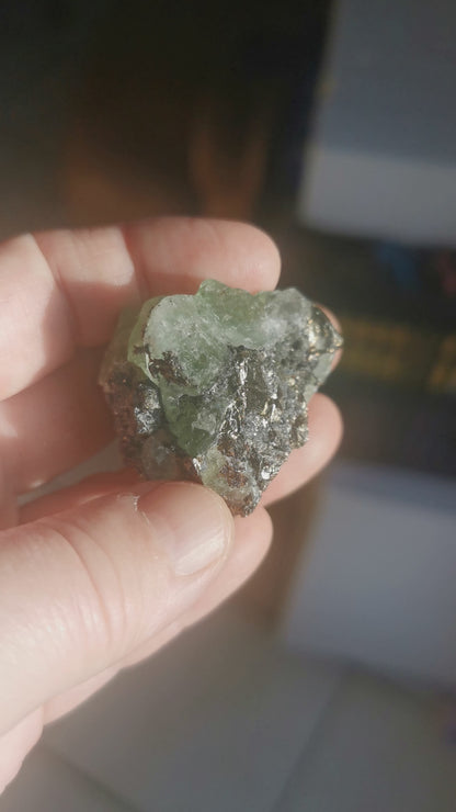 Fluorine verte pyrite Pérou