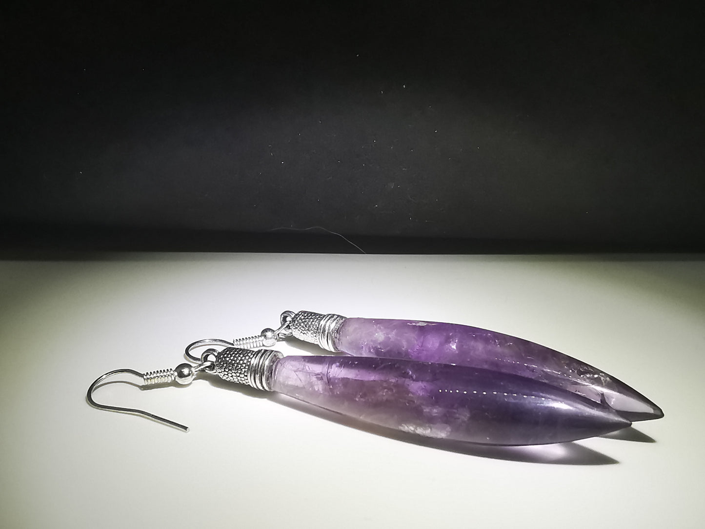 Boucle d'oreille en améthyste