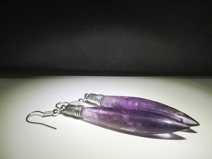 Boucle d'oreille en améthyste