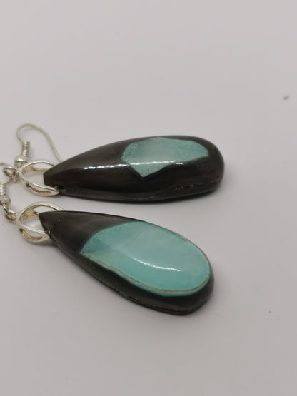 Smithsonite parure pendentif et boucle d'oreille.