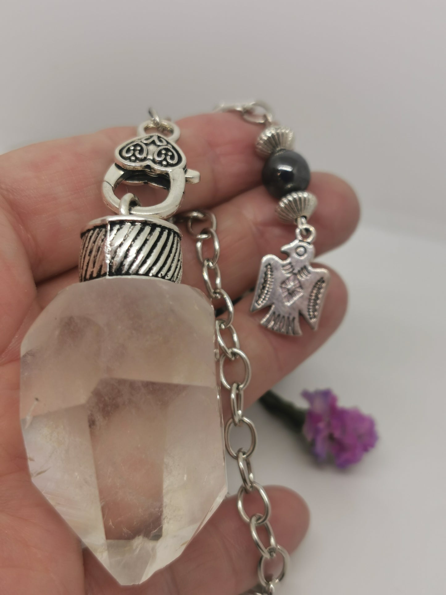 Cristal de roche Savoie-pendule de radiesthésie