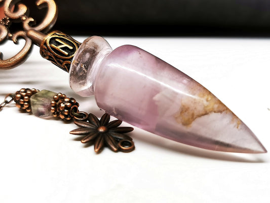 Fluorite rose - pendule de radiesthésie