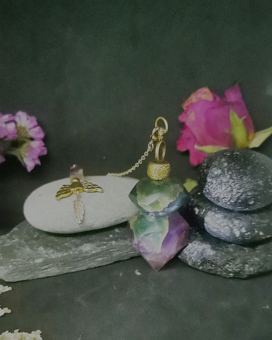 Fluorite arc-en-ciel - pendule de soin