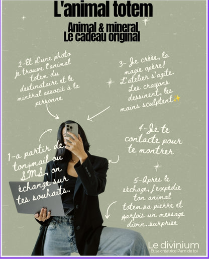 Mini-box "mineral&animal" totem