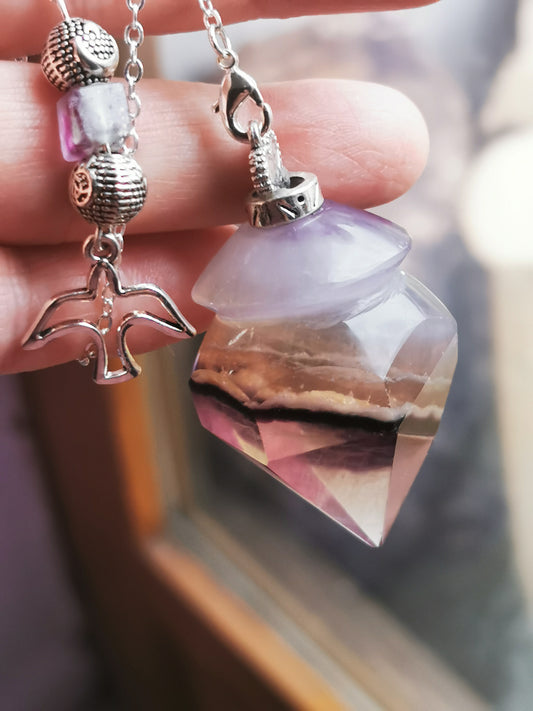 Fluorite arc-en-ciel - pendule de radiesthésie