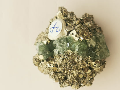 Fluorine verte pyrite Pérou