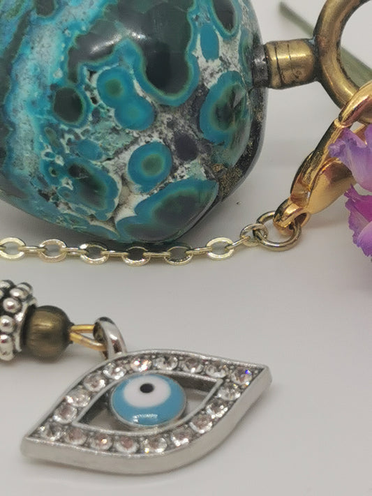 Chrysocolle malachite-pendule de soin