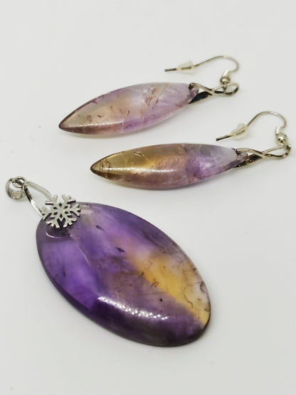 Ametrine parure bijoux (cab+Bo)