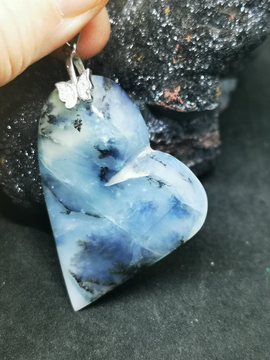Pendentif Cœur d'opale