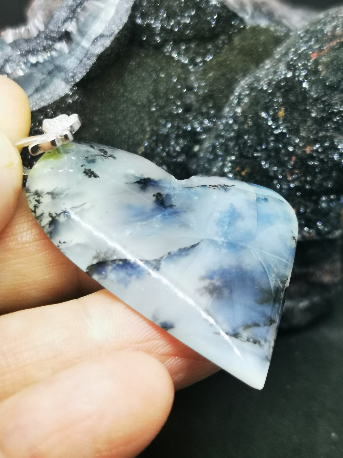 Pendentif Cœur d'opale