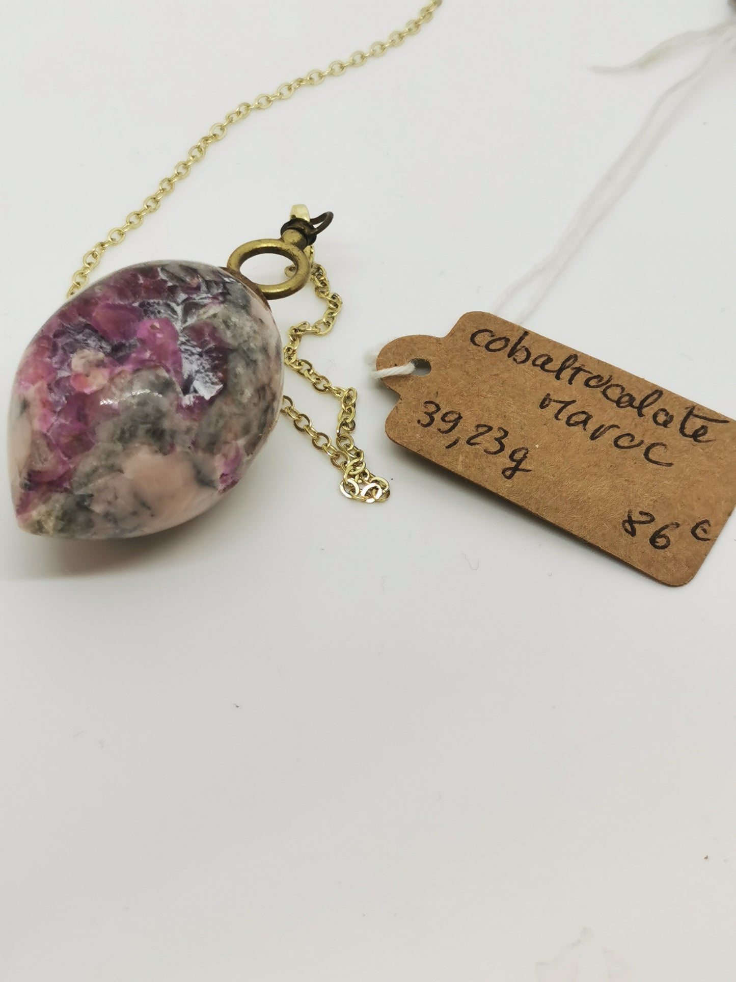 Cobaltocalcite maroc-pendule