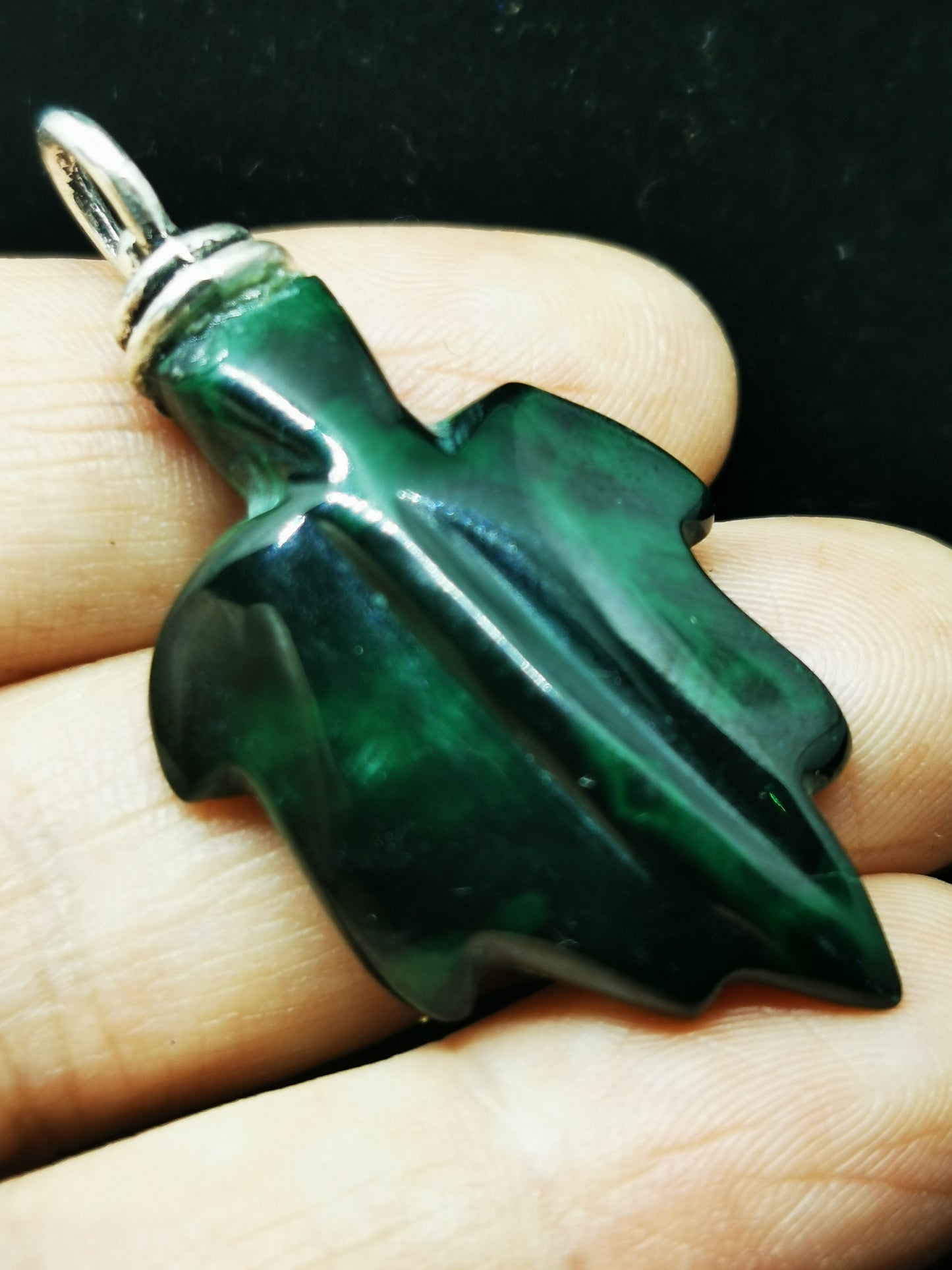 Pendentif en malachite