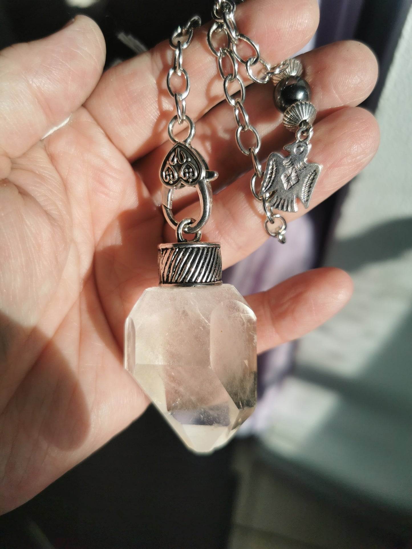 Cristal de roche Savoie-pendule de radiesthésie