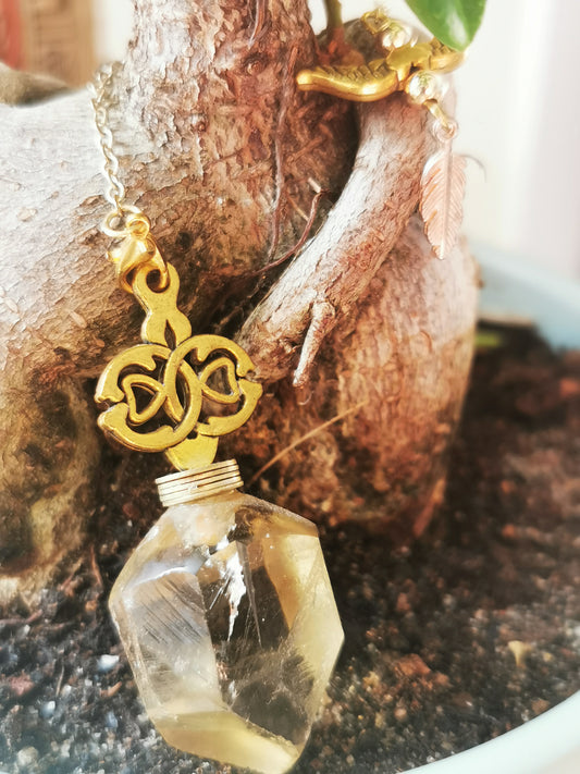 Citrine du Congo-pendule de radiesthesie