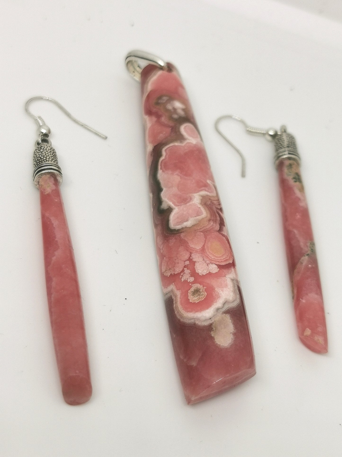 Rhodochrosite parure bijoux (cab+Bo)