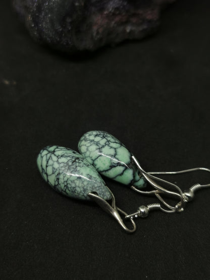 Variscite boucle d'oreille