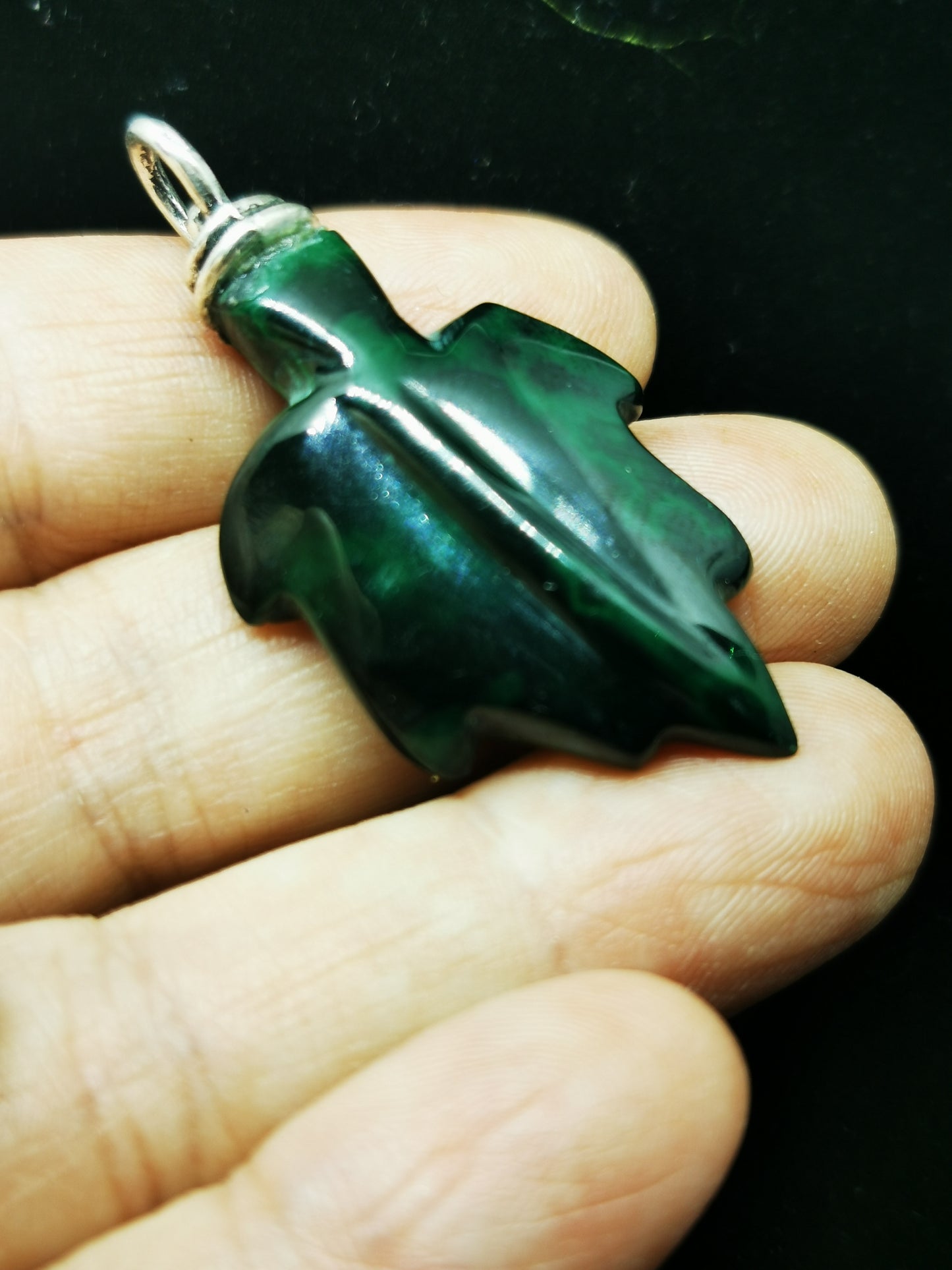 Pendentif en malachite