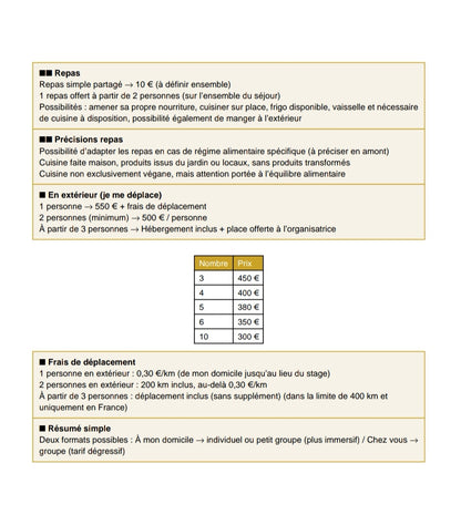 Stage IV - Intuitions fondamentales et ses perceptions (formule 1)