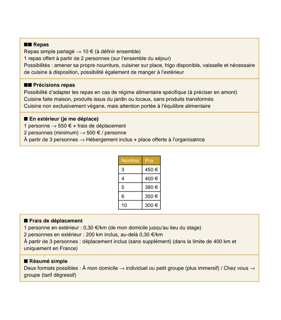 Stage V-" intuitions pendules & perceptions (formule 2)