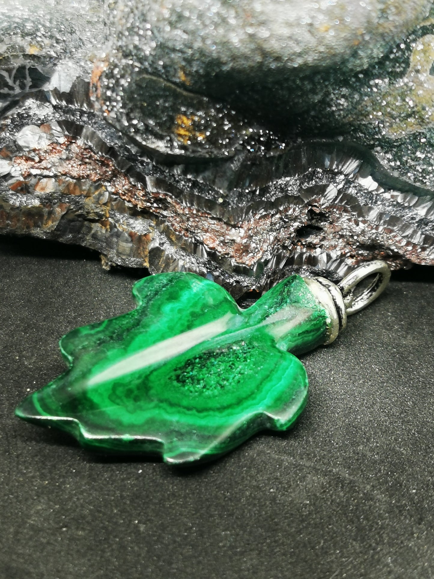 Pendentif en malachite