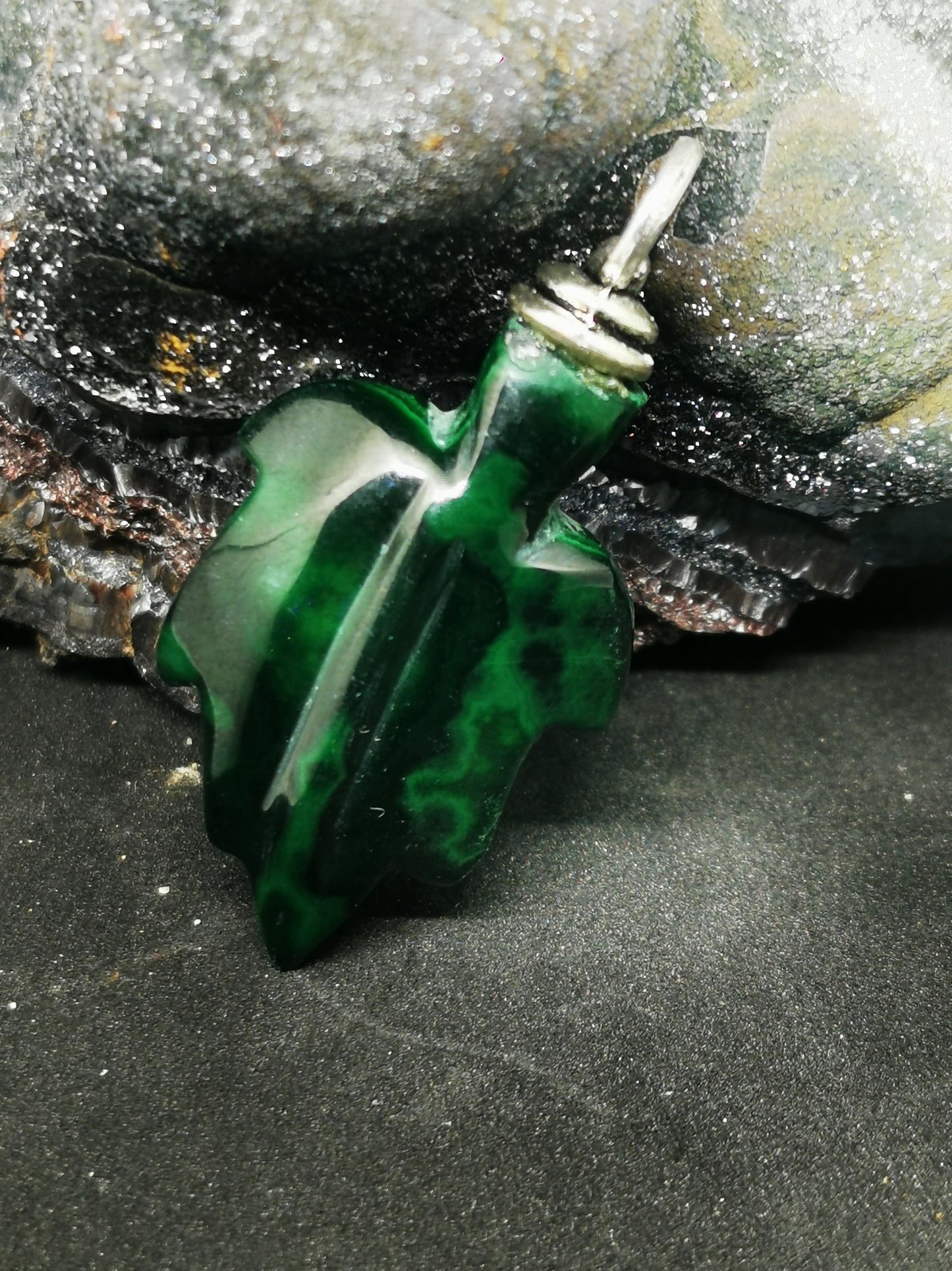 Pendentif en malachite